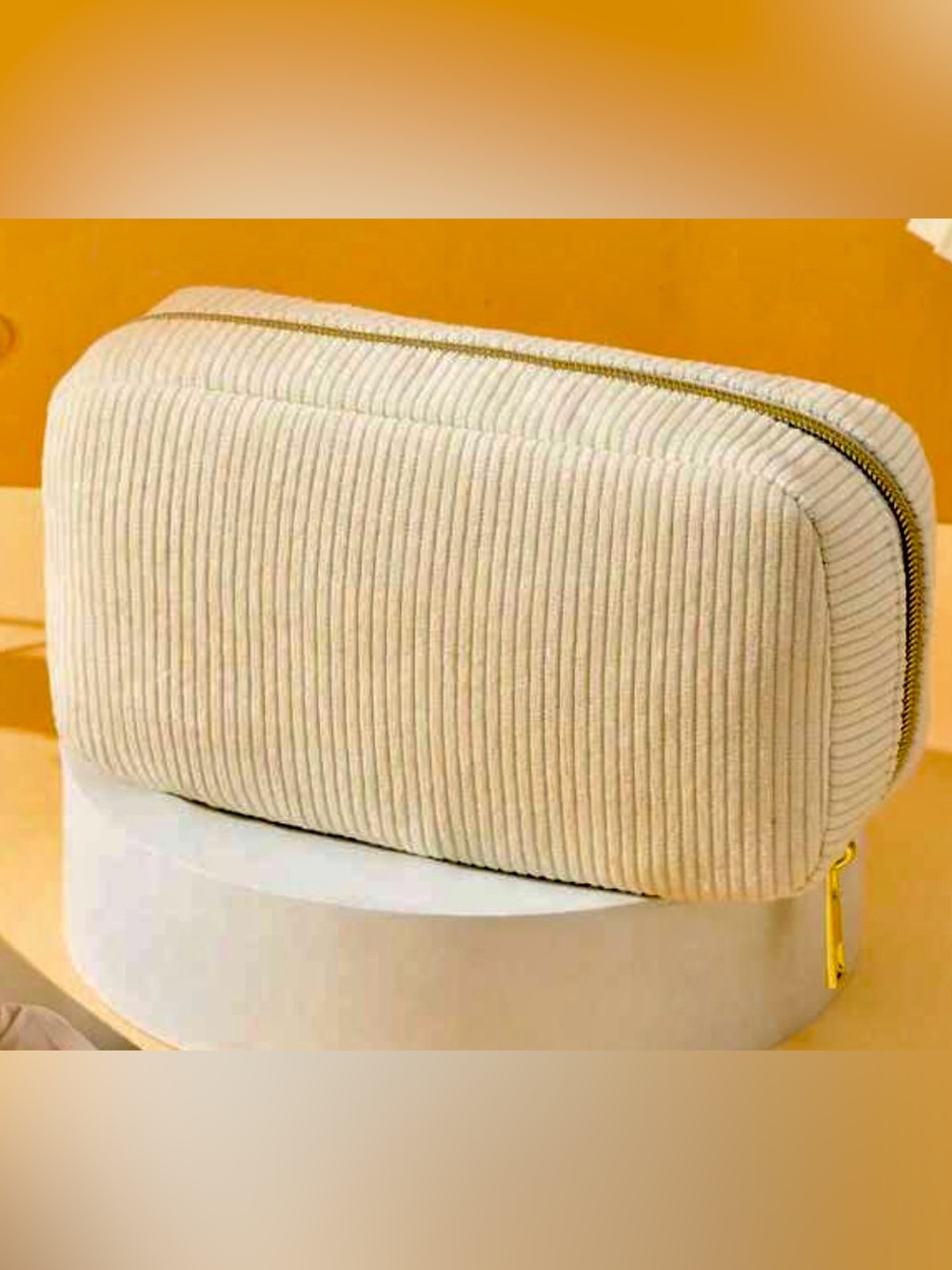 Travel Toiletries Makeup Zip Bag from It is Well Boutique NWT Off-White